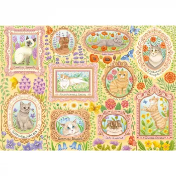 Jigsaw Puzzle schmidt spiele Noble Cats in Blossom, 1000 peças, modelo 59792