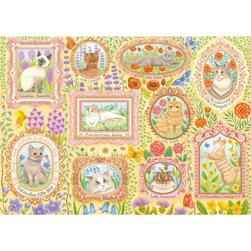 Jigsaw Puzzle schmidt spiele Noble Cats in Blossom, 1000 peças, modelo 59792