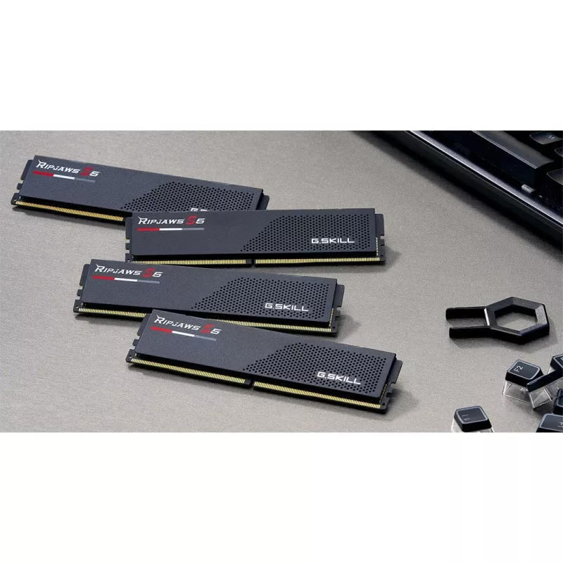 DIMM 64 GB DDR5-5600 (2x 32 GB) Dual-Kit, memória preta, F5-5600J3636D32GX2-RS5K, Ripjaws S5, INTEL XMP