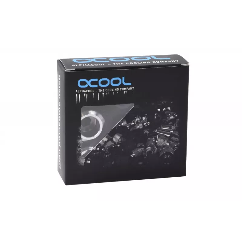 Kit de fittings Alphacool 17474 — conectores latão cromado, Ø 22 mm, altura 20 mm