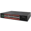 Switch de rede QOLTEC Gigabit Ethernet PoE 24xRJ45 2xSFP