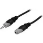 Cabo de áudio Deltaco MM-164 15m 3,5 mm preto cinzento