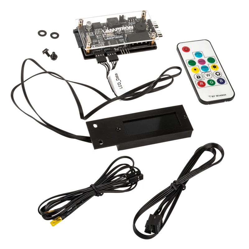 Controlador de ventoinhas e RGB LED PCI Lamptron TC20, preto – hub de ventoinhas/LED montado em slot PCI