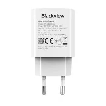 Carregador BLACKVIEW CHAR-33W/BV USB-C 33W carregamento rápido, preto