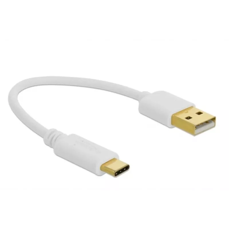 Cabo de carregamento USB DeLOCK Type-A para USB Type-C 15 cm