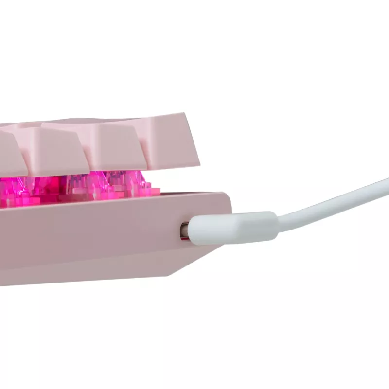 Teclado mecânico para gaming White Shark Wakizashi GK-002421V2 rosa layout US-Blue