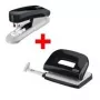 Conjunto de furador e agrafador NOVUS E210 furador e E15 agrafador, preto
