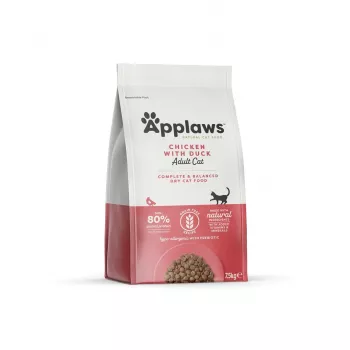 APPLAWS frango com pato - comida seca para gatos - 7,5 kg
