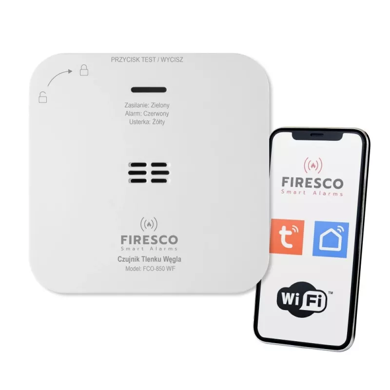 Detetor de monóxido de carbono com função de comunicação FCO-850 WF