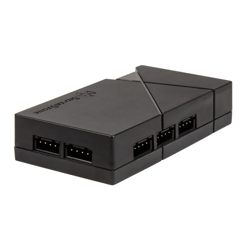 SilverStone SST-LSB01 hub LED RGB com 2 fitas LED, preto