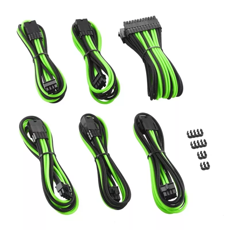 Cabo de alimentação interno CableMod CM-PCAB-BKIT-NKKLG-3PK-R preto verde