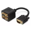 Cabo divisor em Y VGA Digitus AK-310400-002-S HD15 para 2x HD15, 0,2 m, preto