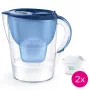 Jarra com filtro de água BRITA Marella XL com 2 cartuchos de substituição MAXTRA PRO azuis