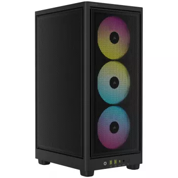 Caixa de PC Corsair RGB AIRFLOW 2000D preta Mini-ITX, fonte de alimentação incluída Não SFX