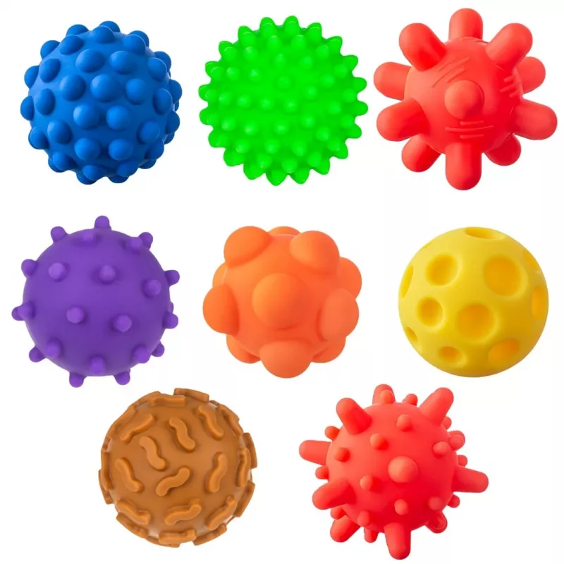 Bolas sensoriais sem furos TULLO 8 unidades