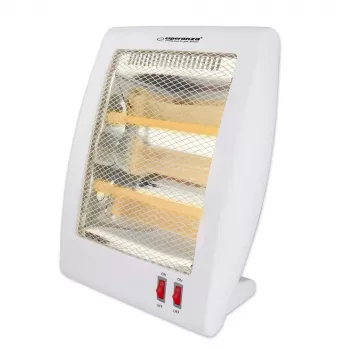 Aquecedor elétrico de quartzo ESPERANZA EHH010 400W/800W, branco, cabo de 1,2 m, botões, termostato ajustável