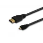 Cabo HDMI SAVIO CL-39 1 m — Type-A (macho) para Type-D Micro (macho), HDMI 1.4, 4096x2160, ARC, Ethernet, contactos dourados, preto