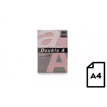Papel colorido Double A, 80 g, A4, 500 folhas, rosa