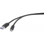 Renkforce RF-4536472 Cabo USB 0,3 m USB 3.2 Gen 2 (3.1 Gen 2) USB A USB C Preto (RF-4536472)