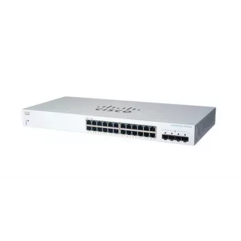 Comutador gerido L2 Gigabit Ethernet Cisco CBS220-24T-4G — 24x 10/100/1000 RJ-45, 4x SFP, 1U, 56 Gbit/s