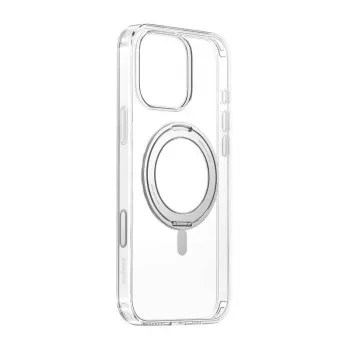 Capa magnética Baseus SkyRing 360° para iPhone 16 Pro – transparente, anel magnético 360°