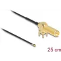 Cabo coaxial DeLOCK 12033 0,25 m RP-SMA I-PEX MHF4 preto