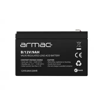 Bateria para UPS ARMAC B/12V/9AH — bateria de chumbo AGM 12V 9Ah, carga 1,8A, descarga máx. 122A, caixa ABS, 65×151×94 mm