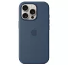 Capa de silicone com MagSafe para iPhone 16 Pro - Denim