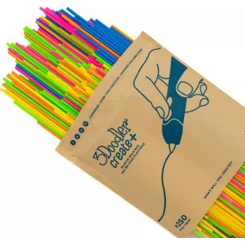 Filamento 3Doodler Create+ & Pro+ 250 PLA\Neon Sunset Mix\ ácido polilático (PLA) azul - verde - laranja - rosa - violeta - amarelo 2 g (PL-NEONS-250) 3mm