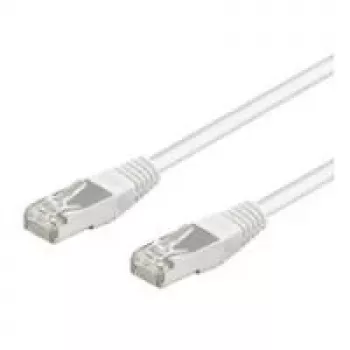 Cabo de rede Goobay CAT 5e, SF/UTP, branco, 0,5 m - mistura de cobre CCA (93478)