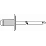 Rebite cego GESIPA 5×8 mm cabeça grande K14 KS para material 2,5–4,5 mm, 250 unid.