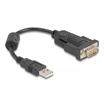 Cabo série DeLOCK 61549 preto 0,25 m USB Type-A RS-232