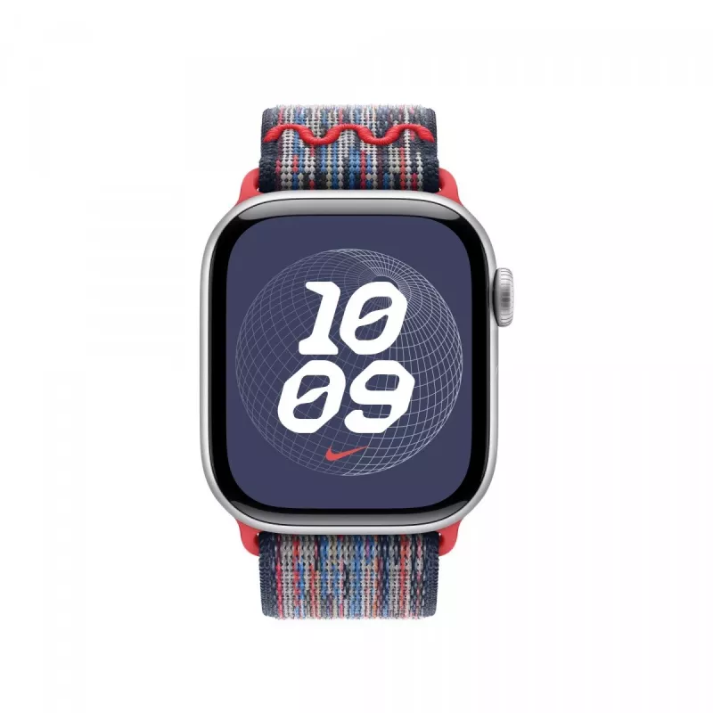 Pulseira desportiva Nike 40 mm azul/vermelho