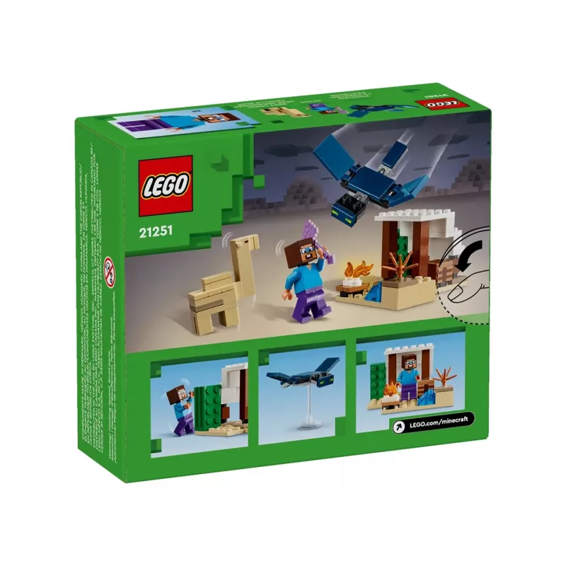 Lego Minecraft 21251 Expedição ao deserto do Steve conjunto de construção de bioma