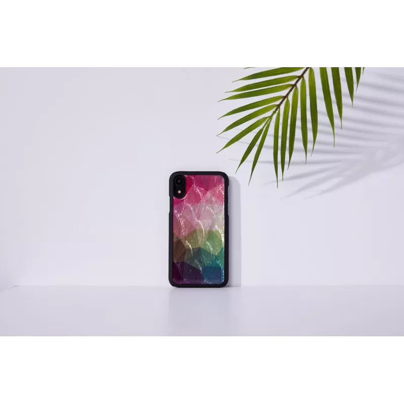 Capa para smartphone iKins para iPhone XR — design de flores aquáticas, preta