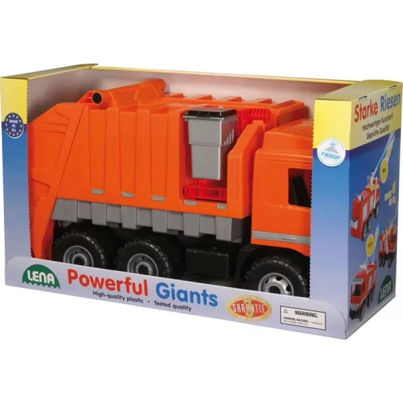 Camião do lixo de brinquedo Lena Mercedes ZL-02026, 70 cm de comprimento, veículo de brinquedo mecânico