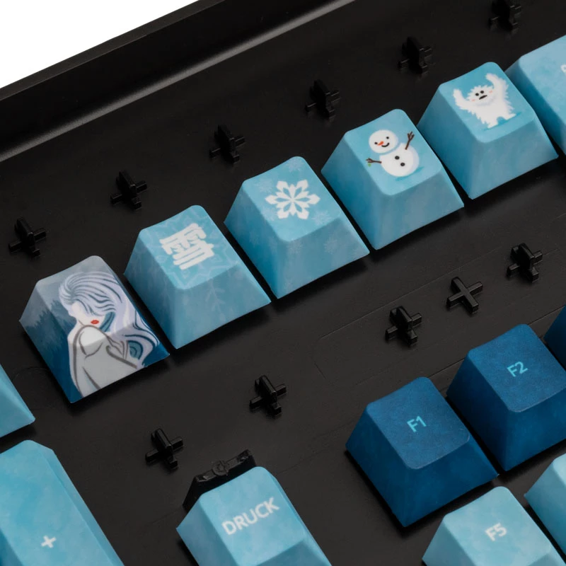Conjunto de teclas Traitors YUKI ONNA (layout UK) – teclas com tema de designer para teclados mecânicos