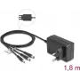 DeLOCK 41467 Fonte de alimentação externa 12V 3A 36W, DC 3,5x1,35/5,5x2,1/5,5x2,5 mm