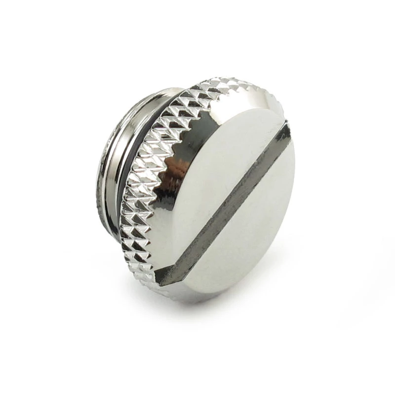 Tampão XSPC G1/4 polegadas rosca macho V2 — pack de 10, cromado