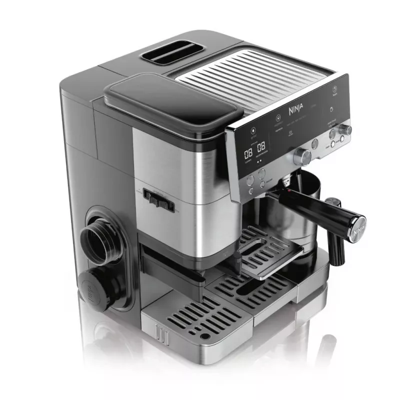 Máquina de café expresso Ninja ES601EU — depósito de água de 2 L, capacidade para 1 chávena, preto/aço inoxidável