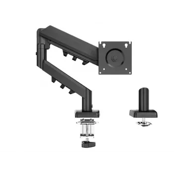 Suporte de monitor TRACER Pivot Master TRAUCH47659 — altura ajustável, inclinável/rotativo, VESA 100×100, até 9 kg, para ecrãs de 13–32 polegadas, montagem em secretária, preto