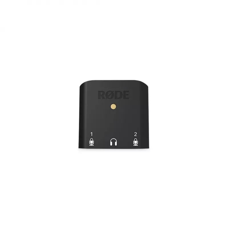 RØDE AI-Micro interface de áudio móvel, 2x entradas TRS/TRRS de 3,5 mm, saída de auscultadores de 3,5 mm, USB-C, preta