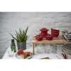 Mini Cocotte Staub redonda, 4 unid. - 200 ml, vermelho