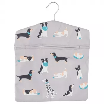 Saco para molas de roupa Beldray LA032005DFEU7 com motivo de cão, armazenamento em tecido para parede