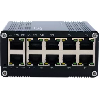 Switch PoE não gerido Exsys EX-62025POE 10 portas Gigabit, suporte PoE 802.3af/at