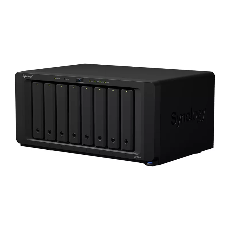 Synology DiskStation DS1821+ servidor NAS/armazenamento torre Ryzen Embedded V1500B 4 GB DDR4 0 TB DiskStation Manager preto