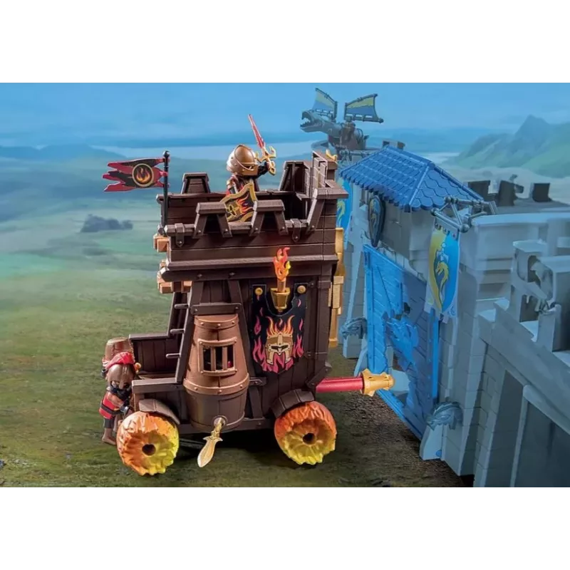 Conjunto de figuras Novelmore 71643 carro de combate com canhão de fogo