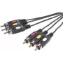 Cabo de vídeo compósito SpeaKa Professional SP-7869868 10 m 3 x RCA preto (SP-7869868)