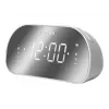 Rádio-relógio Muse M-170CMR — rádio-relógio digital, ecrã LED de 1,2 polegadas, FM, AC 230V, backup AAA, espelho/branco