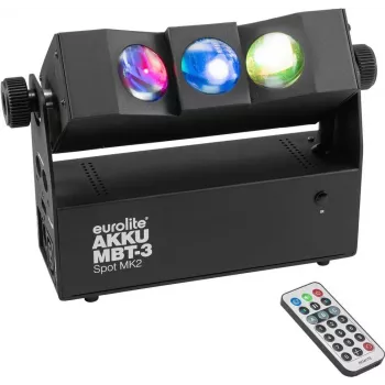 EUROLITE AKKU MBT-3 Spot MK2, foco LED de 3W alimentado por bateria